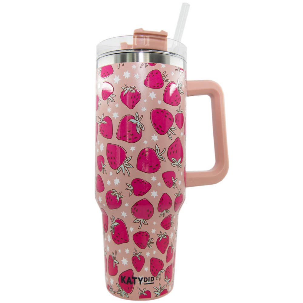 Strawberries Printed 40 oz Tumbler