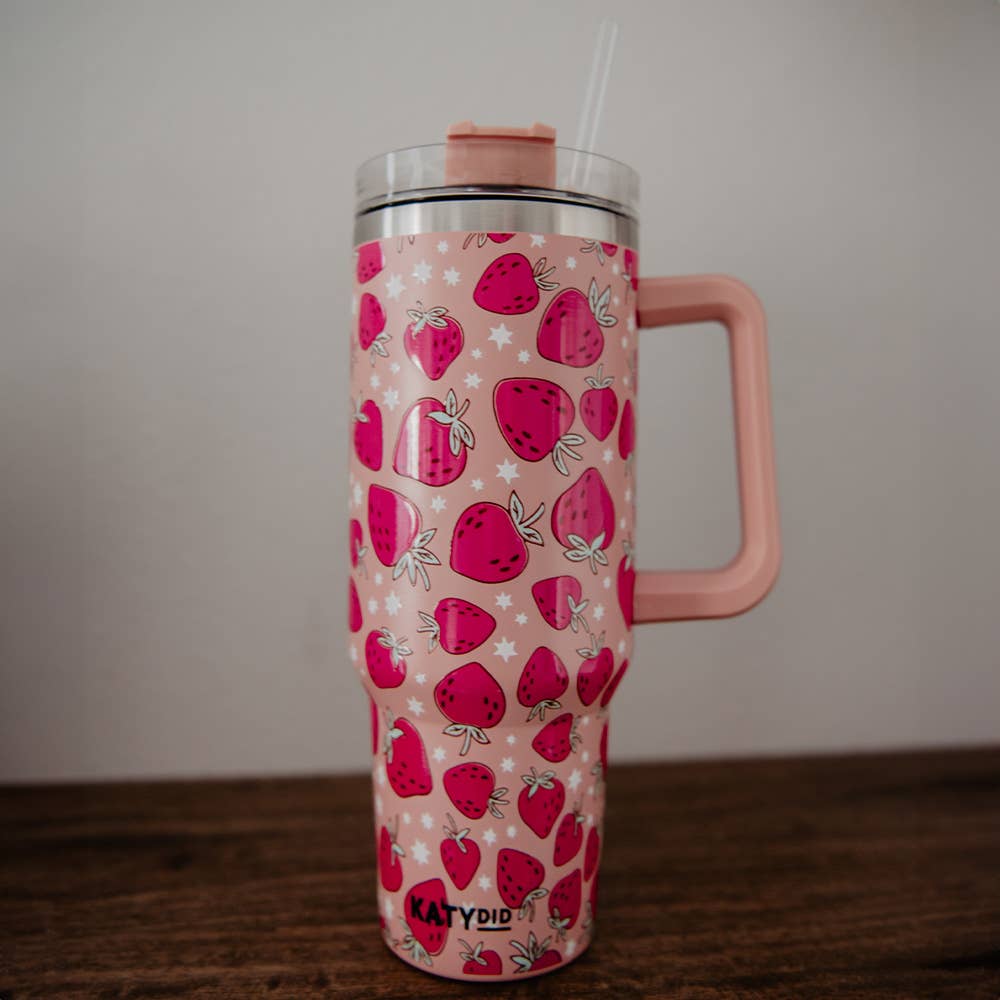 Strawberries Printed 40 oz Tumbler