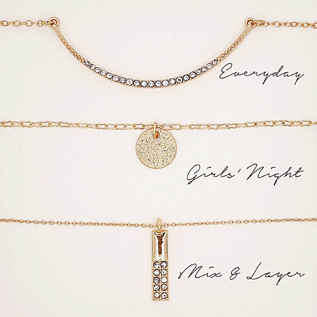 3PC Assorted Layering Pendant Necklace Gift Set
