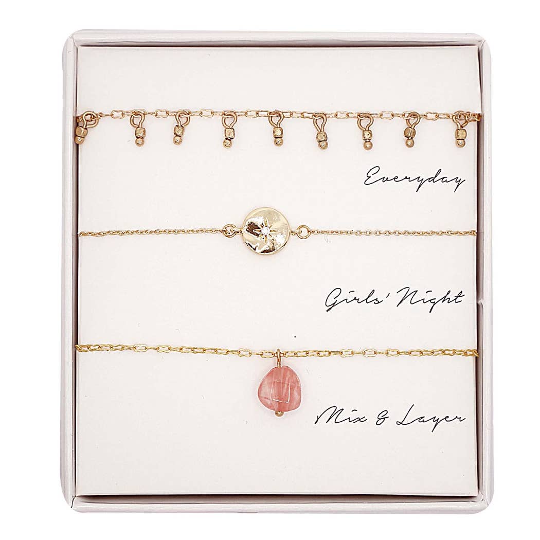 3PC Assorted Layering Pendant Necklace Gift Set