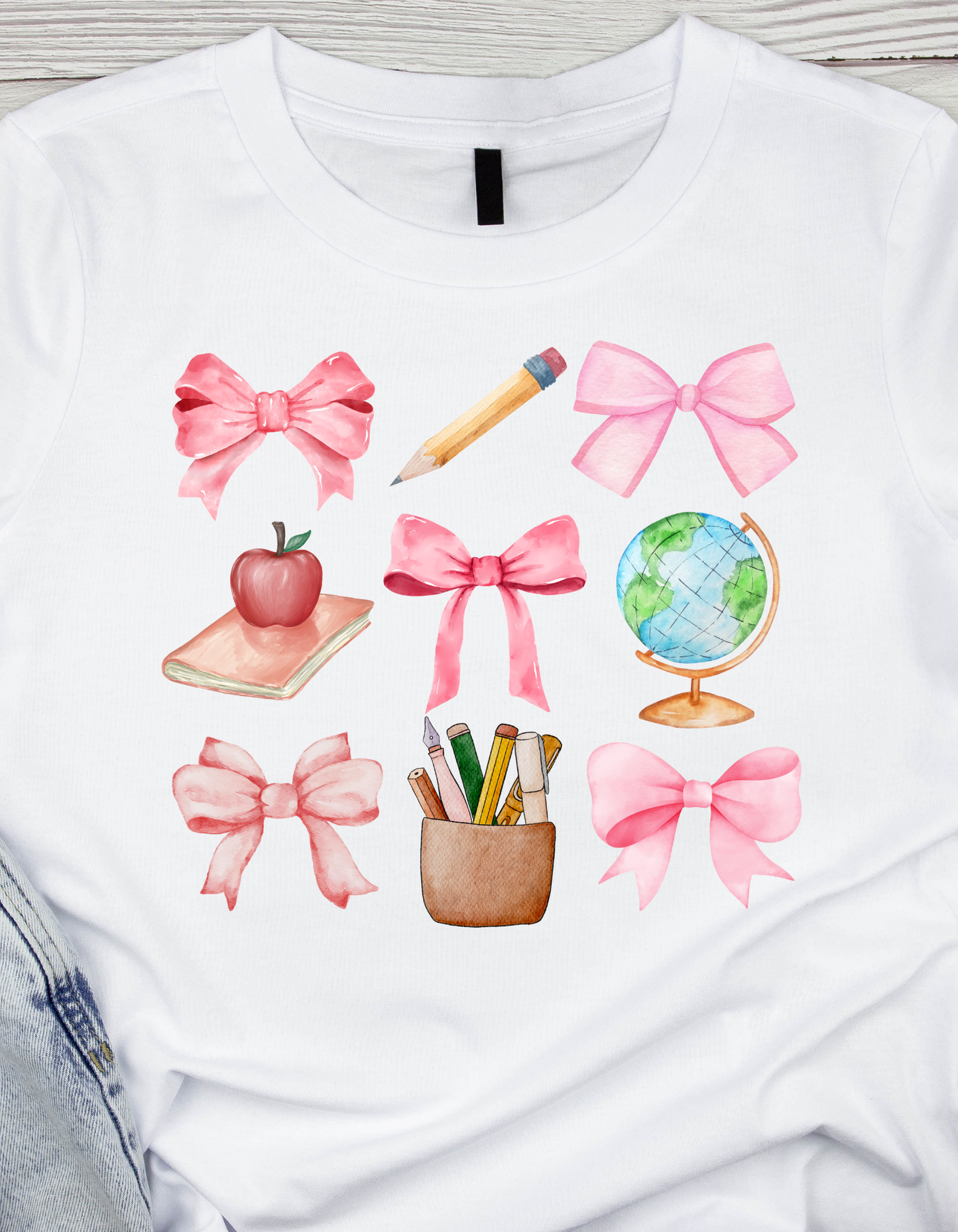Teacher Bow Coquette Graphic Tshirt