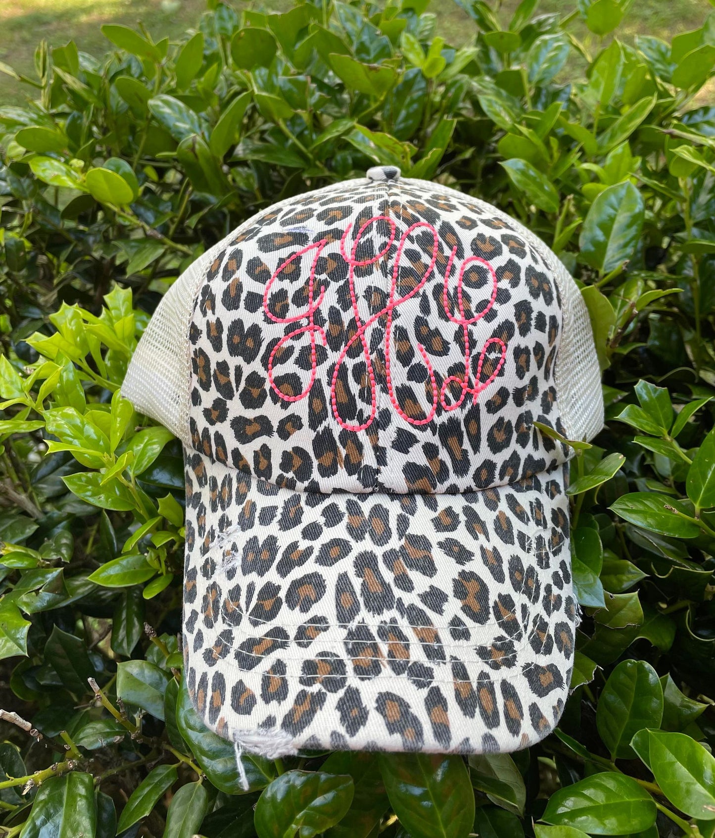 Monogram Criss Cross Hat - Custom embroidery