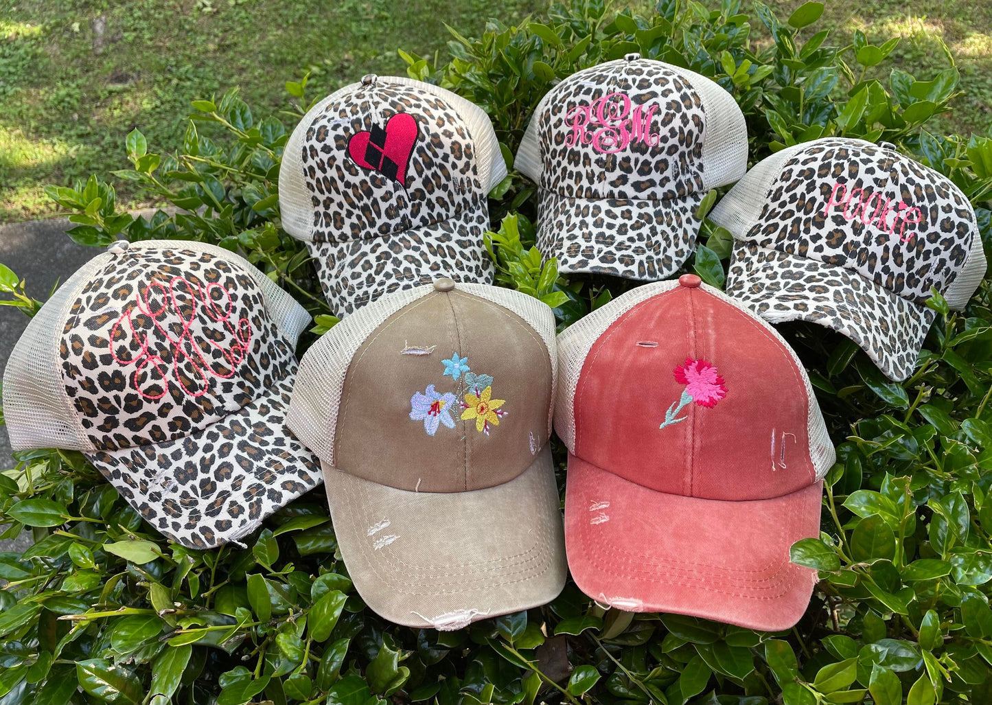 Monogram Criss Cross Hat - Custom embroidery