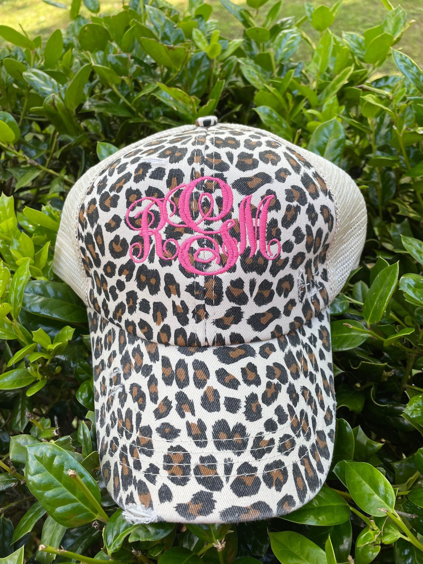 Monogram Criss Cross Hat - Custom embroidery