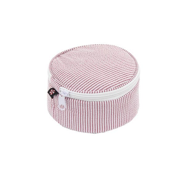 6" Red Seersucker Button Bag | Mint