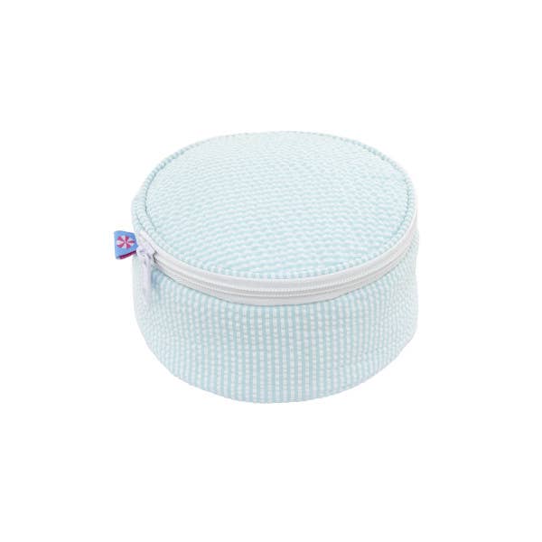 6" Mint Seersucker Button Bag | Mint