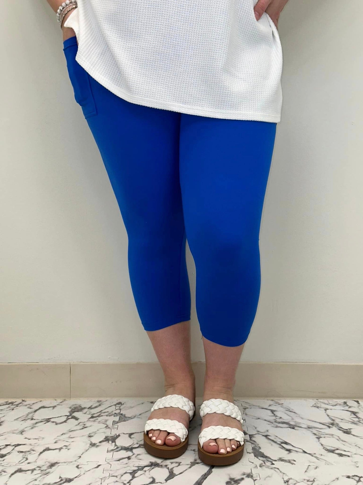 Sapphire Blue Capri w/ Pockets