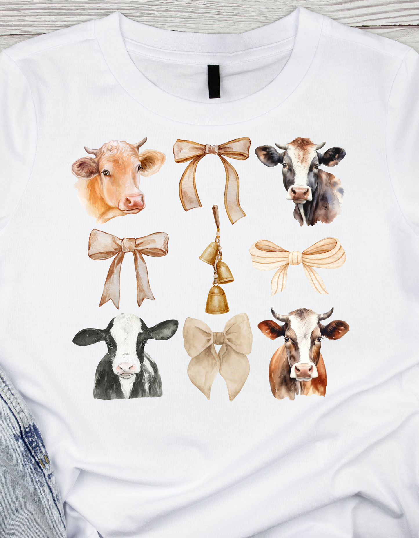 Cow Bow Coquette Graphic Tshirt