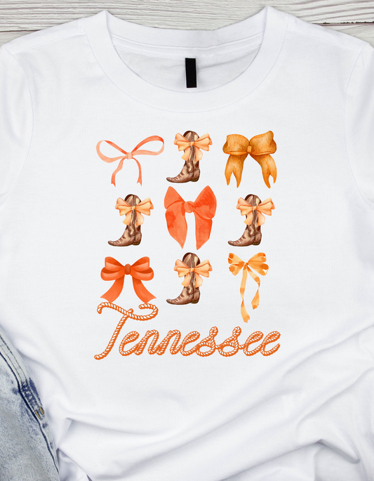 Tennessee Bow Coquette Graphic Tshirt