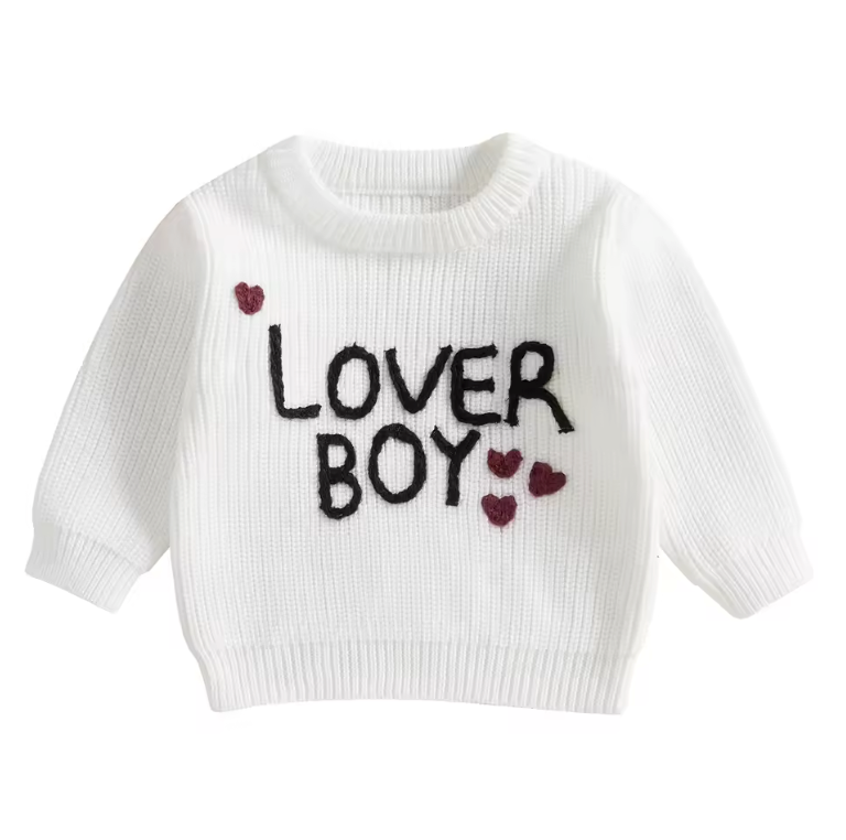 White Lover Boy Sweater