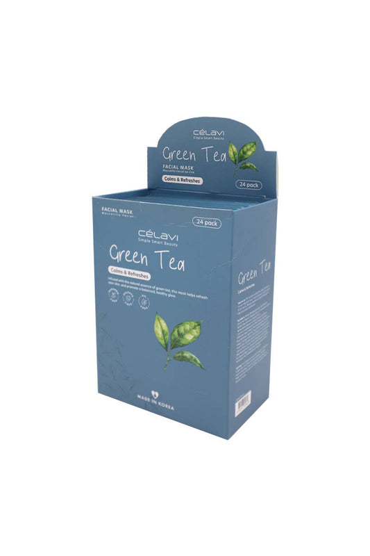 Celavi MK031 Green Tea Facial Mask Calm & Refresh