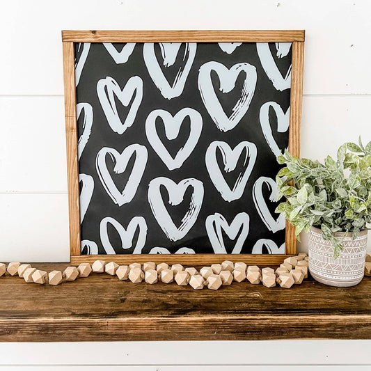 Chunky Hearts Layering Sign