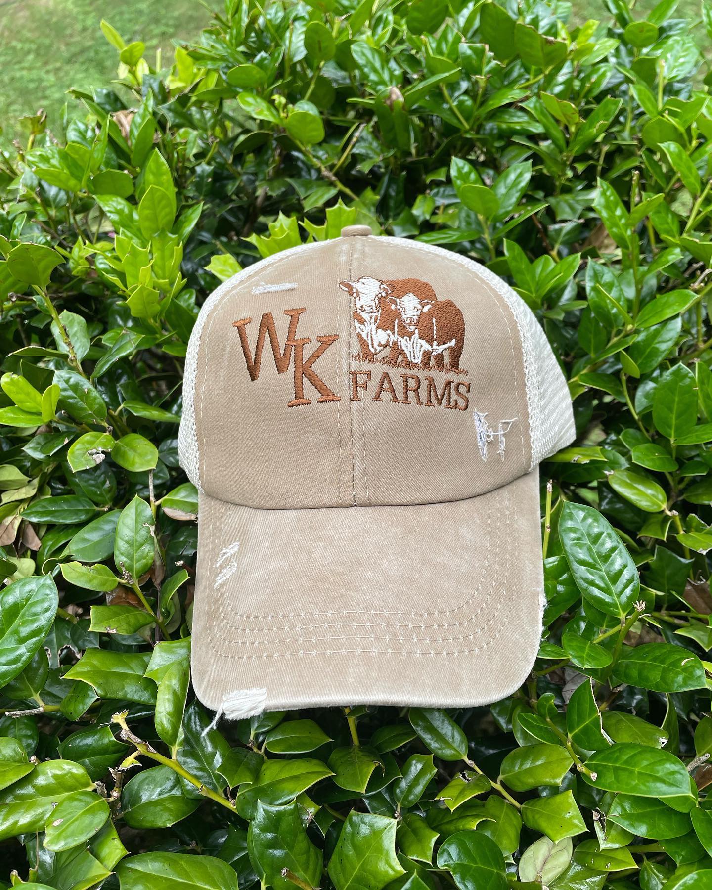 Monogram Criss Cross Hat - Custom embroidery
