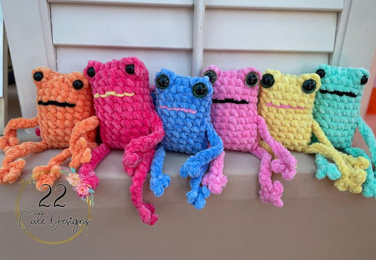 Handmade Crochet Leggy Frogs