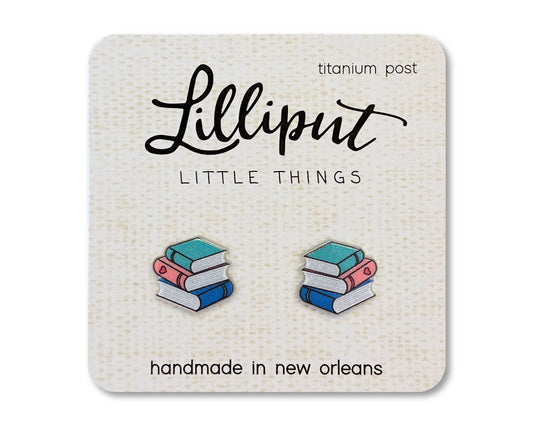 Book Stack Earrings