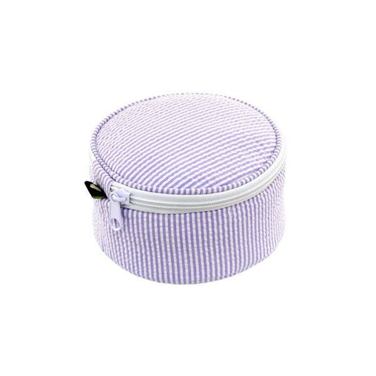 6" Lilac Seersucker Button Bag | Mint