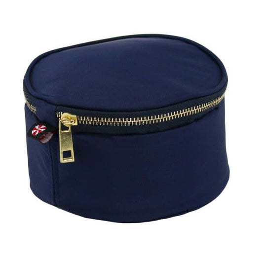 6" Navy Nylon Brass Button Bag | Mint