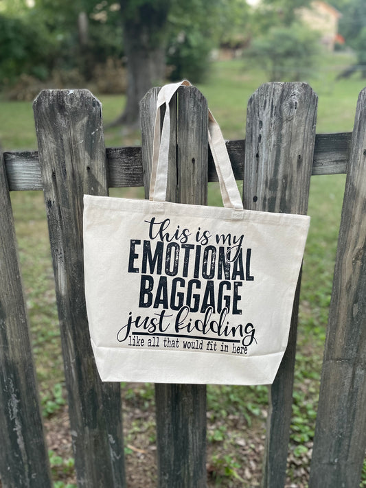 Emotional Baggage Canvas Tote - Gift Accessories Graphic Design